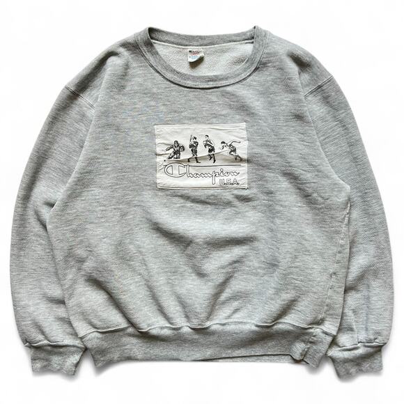 Champion Other - Rare Vintage 80s Champion USA Sports Athlete Pullover Crewneck Sweatshirt L Gray